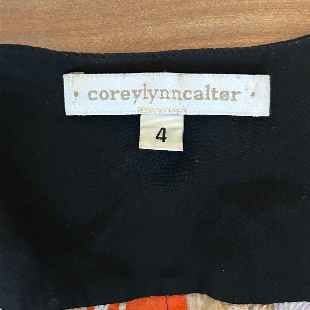 Corey Lynn Calter Anthropologie Vintage Silk Floral Empire Waist Dress A-Line 4 - Picture 2 of 12